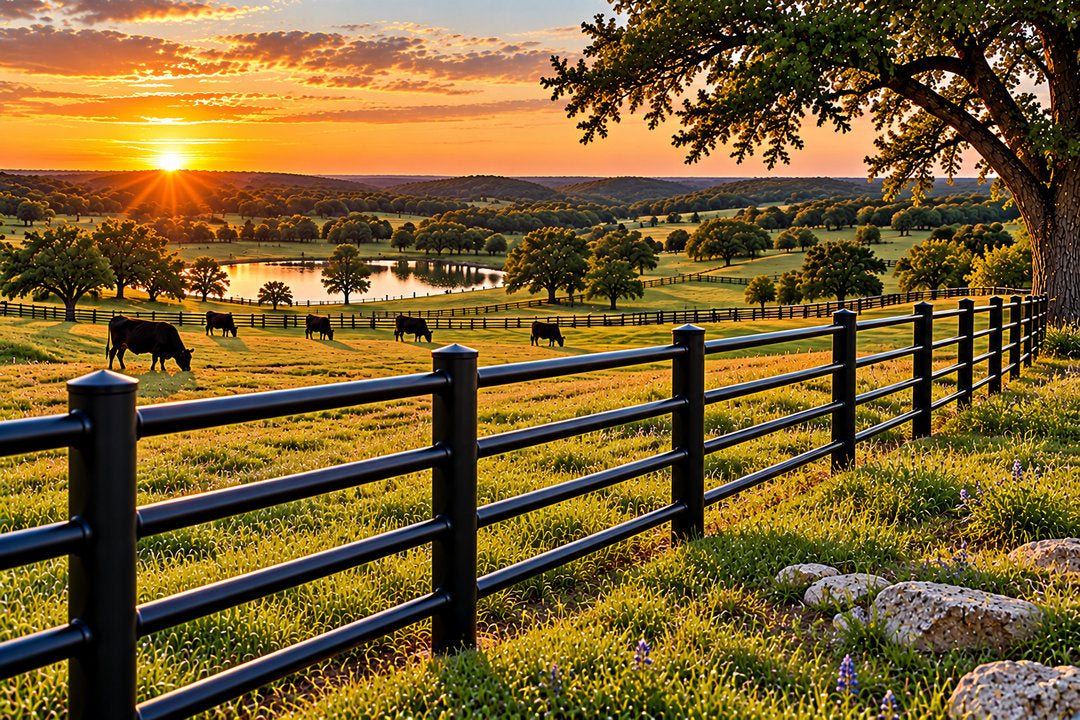 Black Pipe Hilltop Pasture Fence