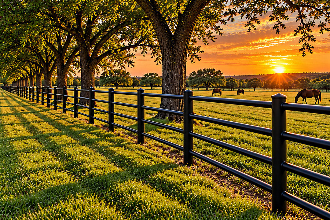 Black Pipe Tree-Line Pasture Fence