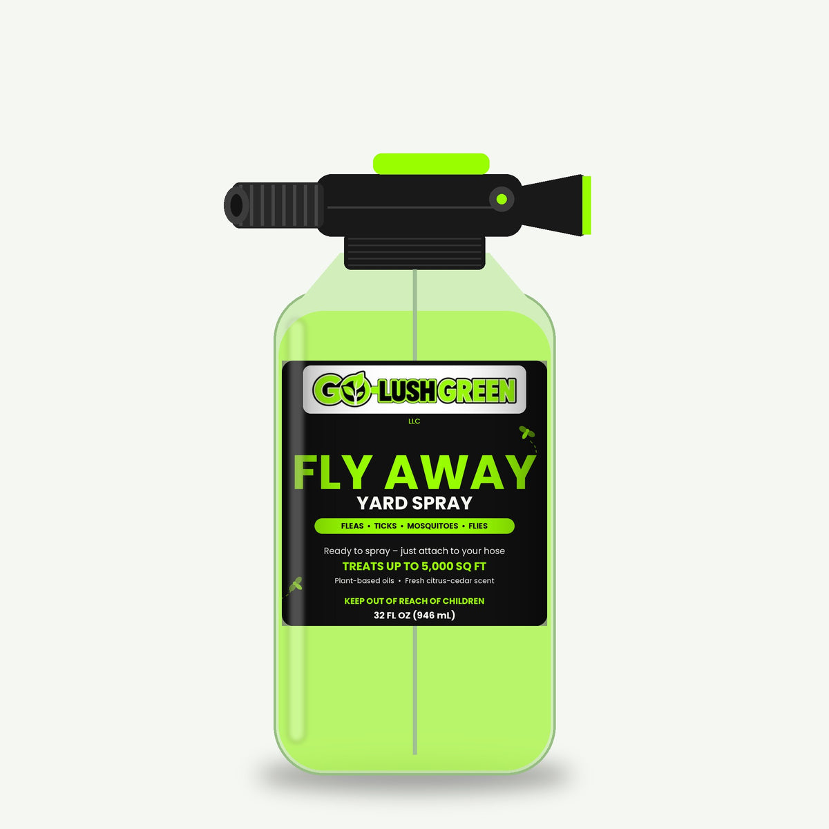 Fly Away Yard Spray 32 fl oz hose-end bottle