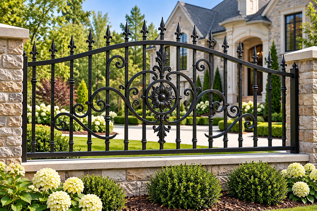Rosette Medallion Arched Fence