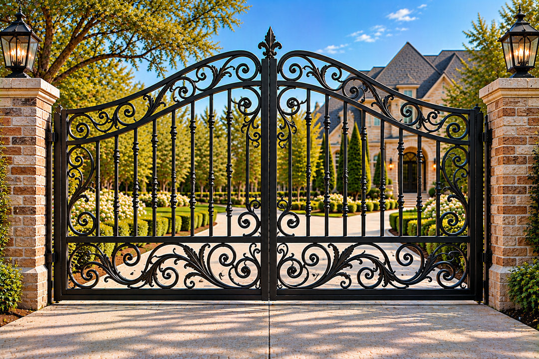 Scroll Arch Driveway Gate