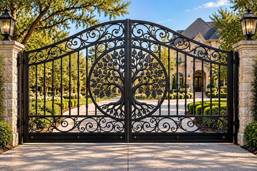 Tree of Life Medallion Driveway Gate